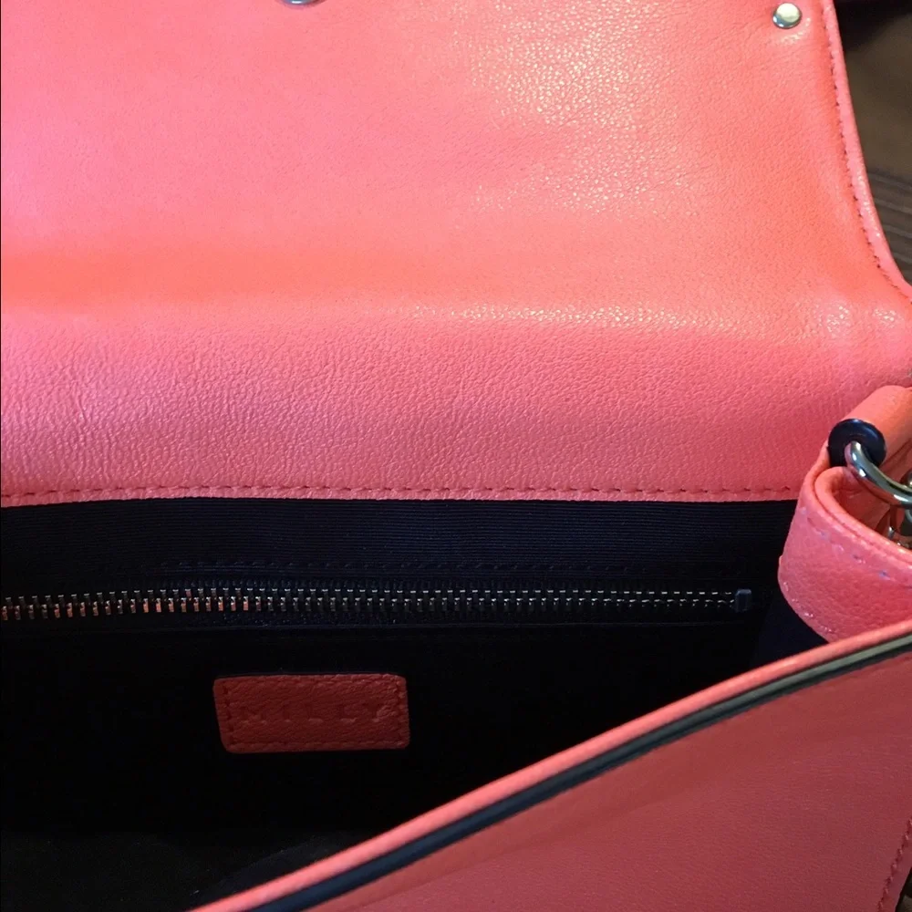 Milly Orange Leather Crossbody Bag - Picture 4 of 4